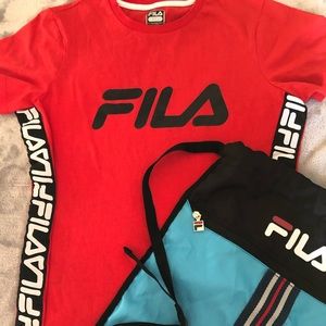 FILA women’s sport street top shirt small red